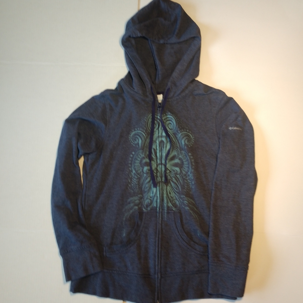 Columbia Full Zipper Hoodie L Blue